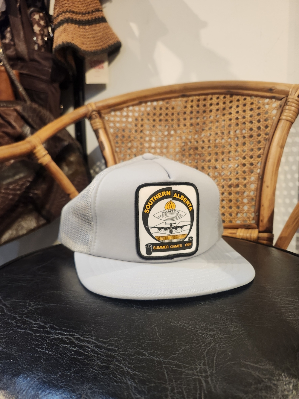 Vintage Light Gray Southern Alberta Patch Trucker Hat